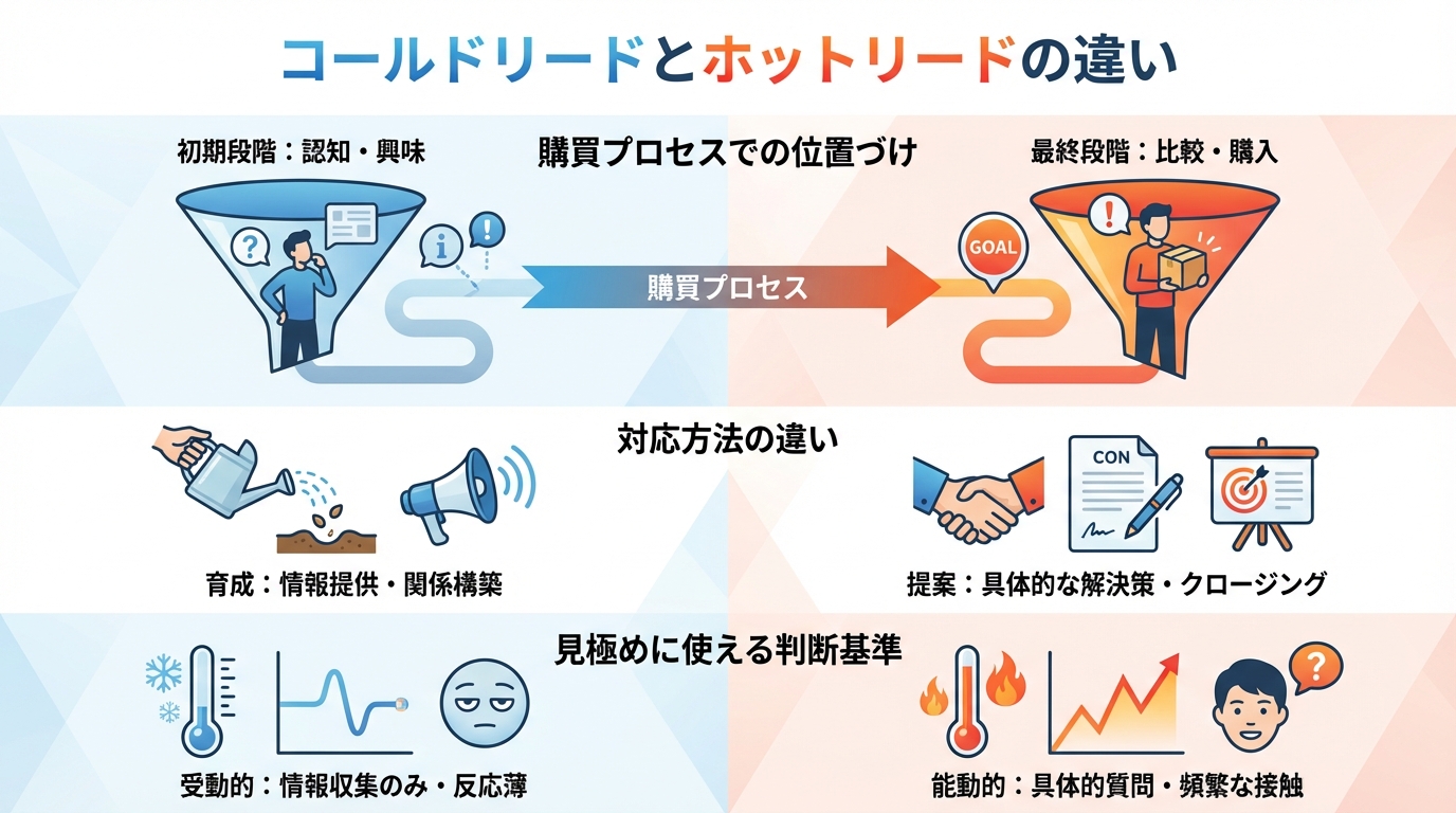 コールドリードとホットリードの違い