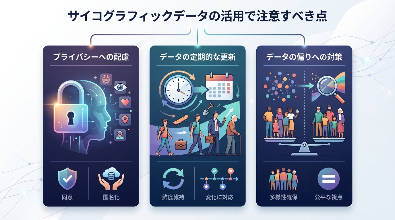 サイコグラフィックデータの活用で注意すべき点