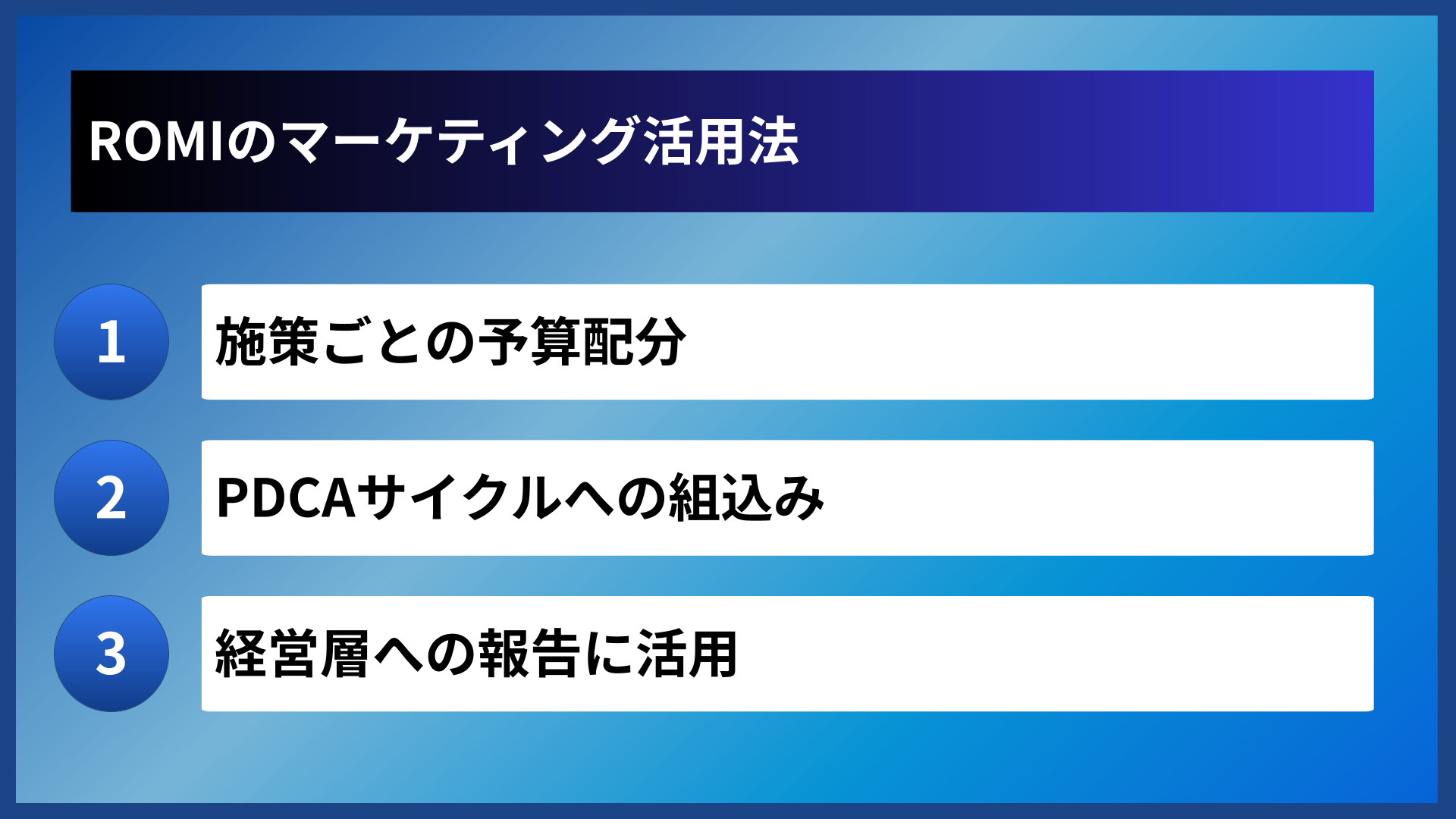 ROMIのマーケティング活用法