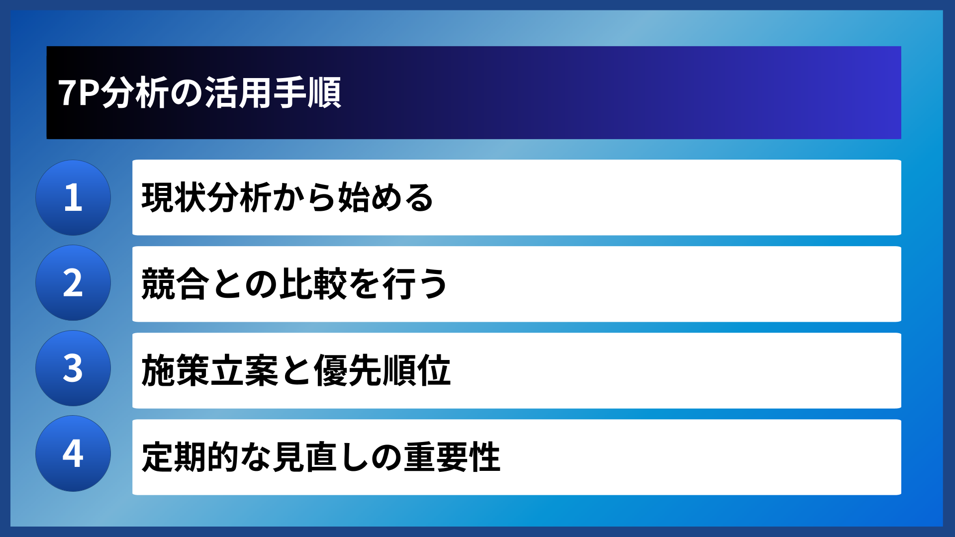 7P分析の活用手順