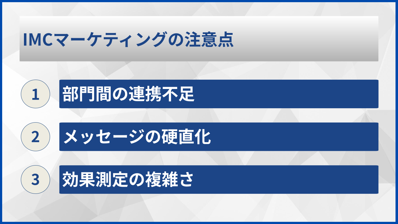 IMCマーケティングの注意点