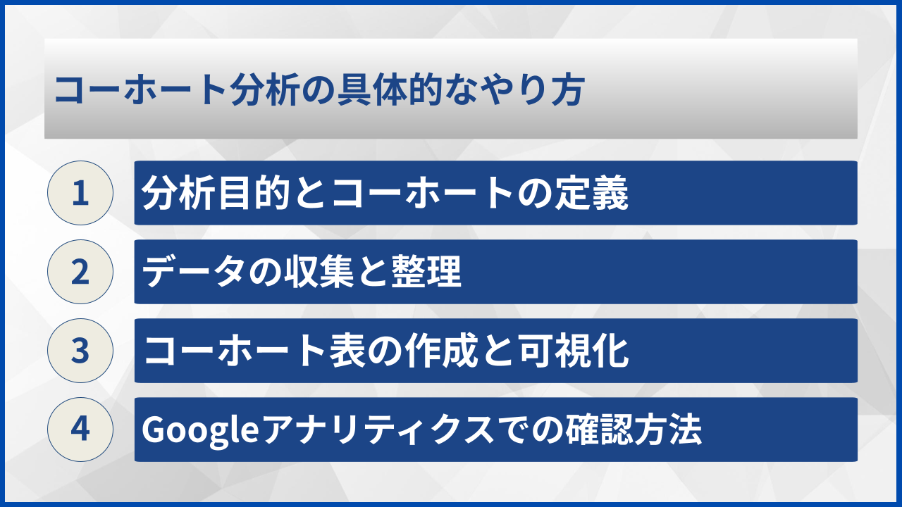 コーホート分析の具体的なやり方