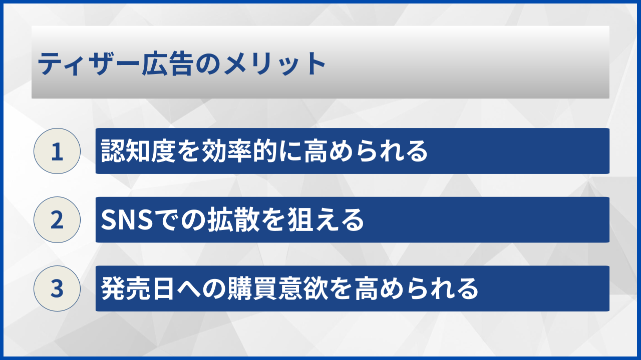 ティザー広告のメリット