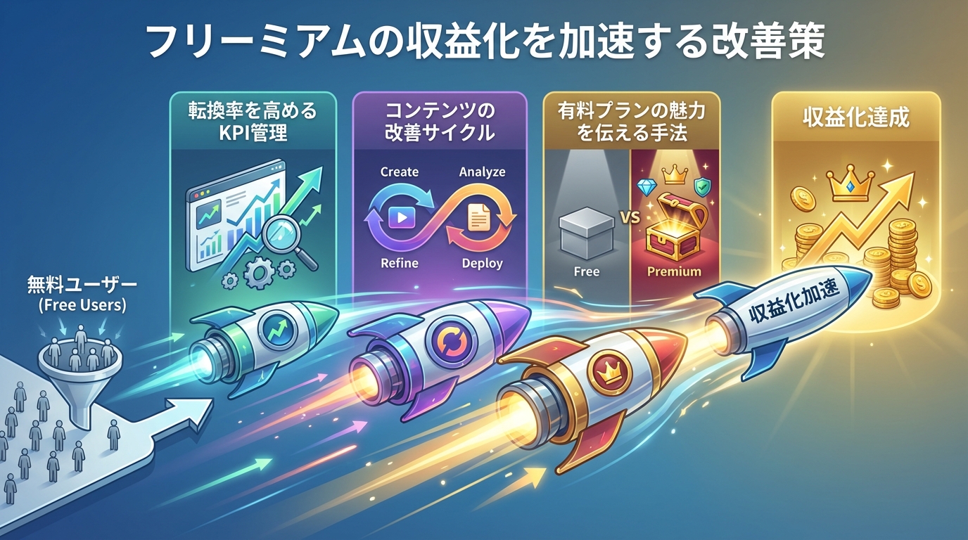フリーミアムの収益化を加速する改善策
