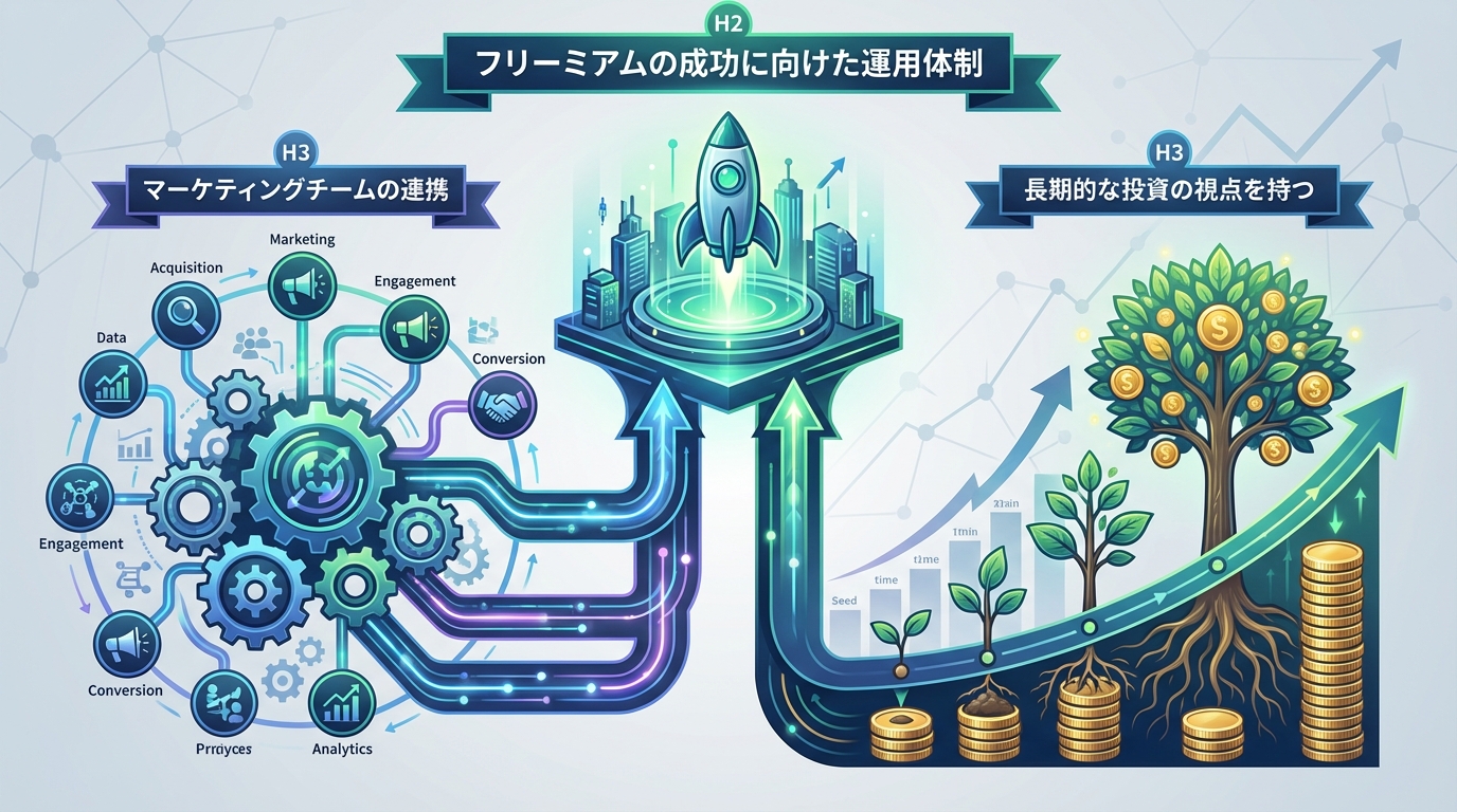 フリーミアムの成功に向けた運用体制