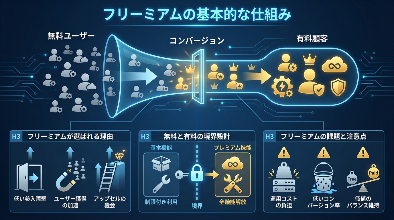 フリーミアムの基本的な仕組み