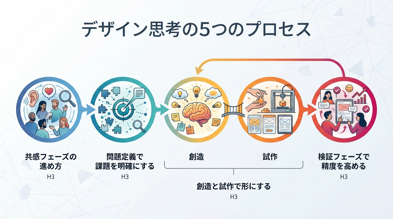 デザイン思考の5つのプロセス