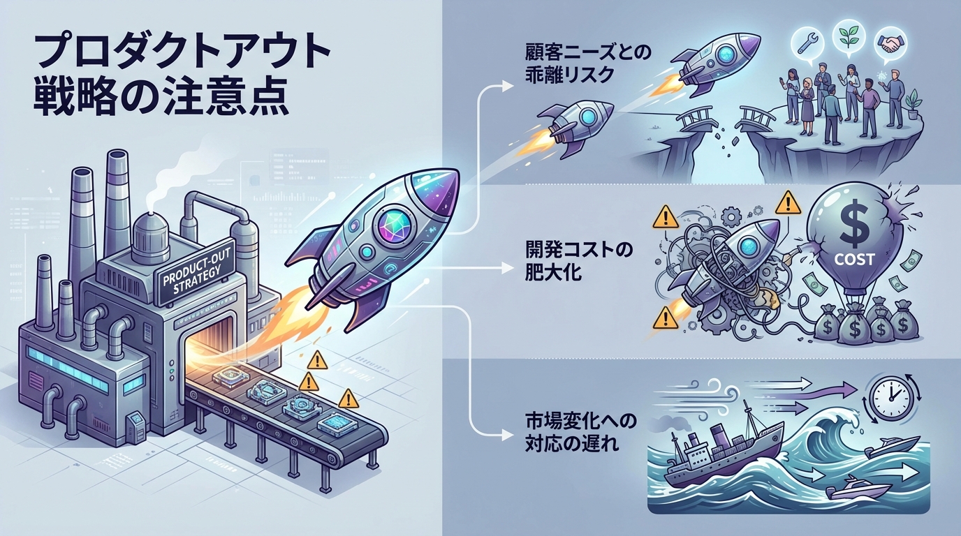プロダクトアウト戦略の注意点