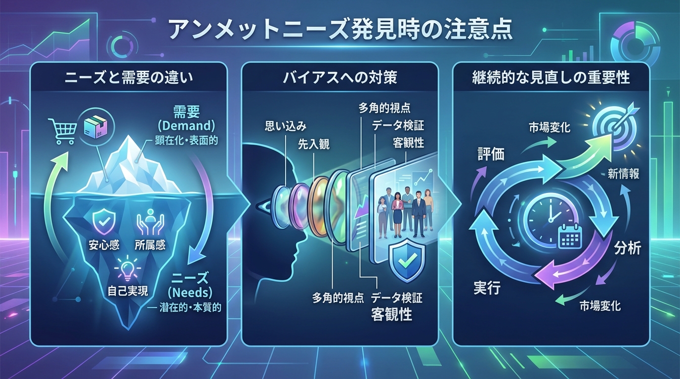アンメットニーズ発見時の注意点