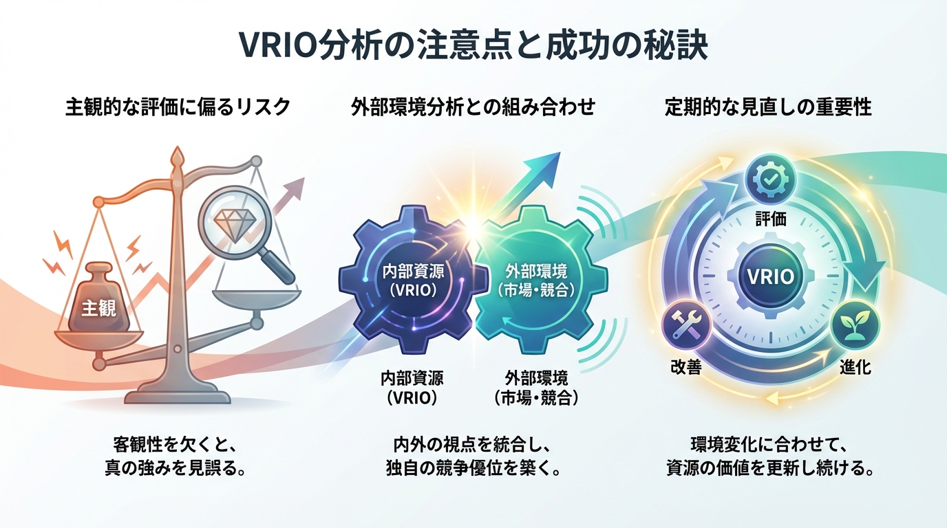 VRIO分析の注意点と成功の秘訣