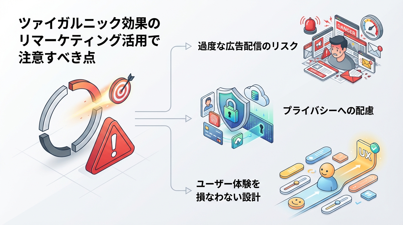 ツァイガルニック効果のリマーケティング活用で注意すべき点