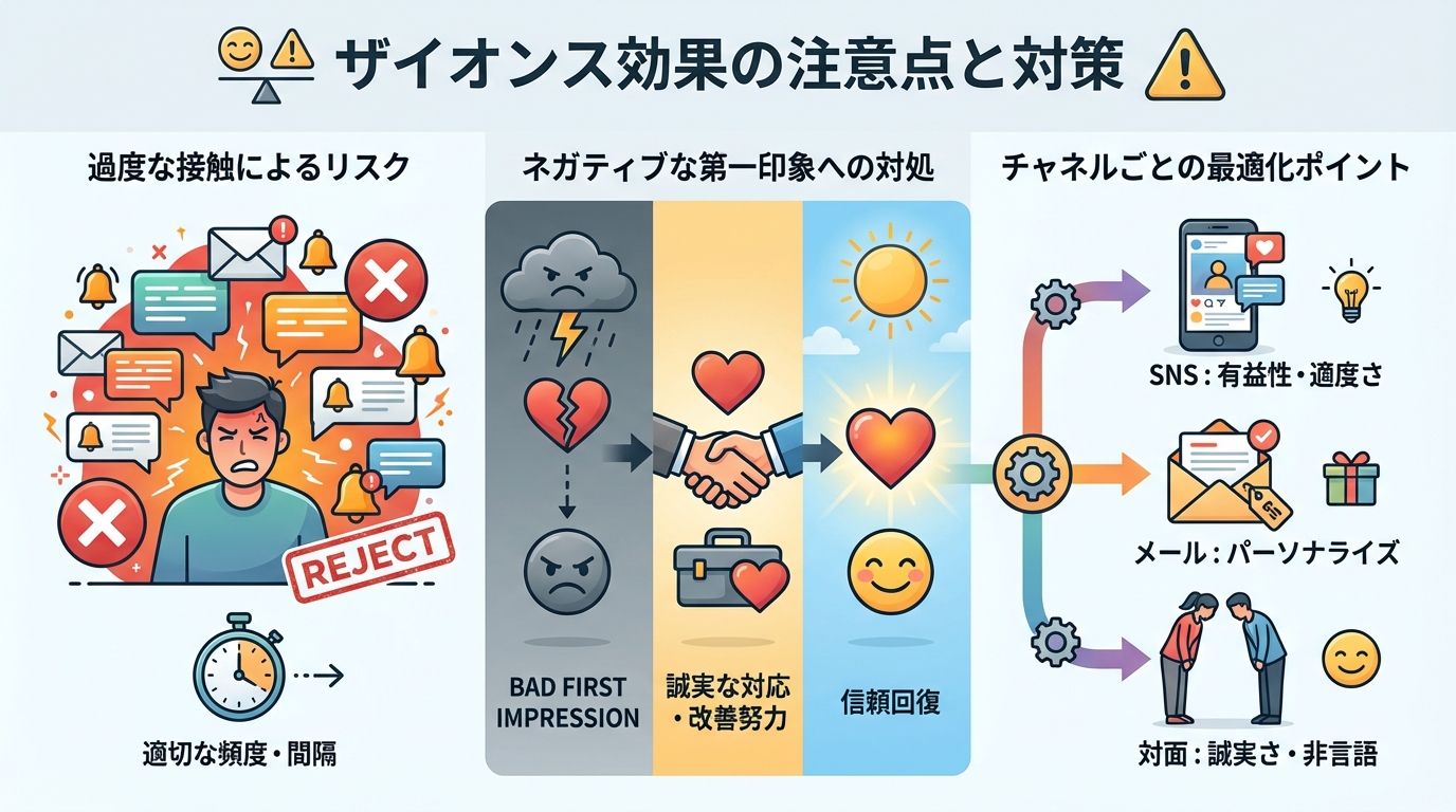 ザイオンス効果の注意点と対策