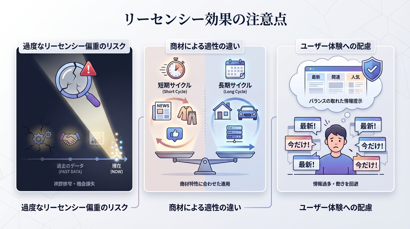リーセンシー効果の注意点