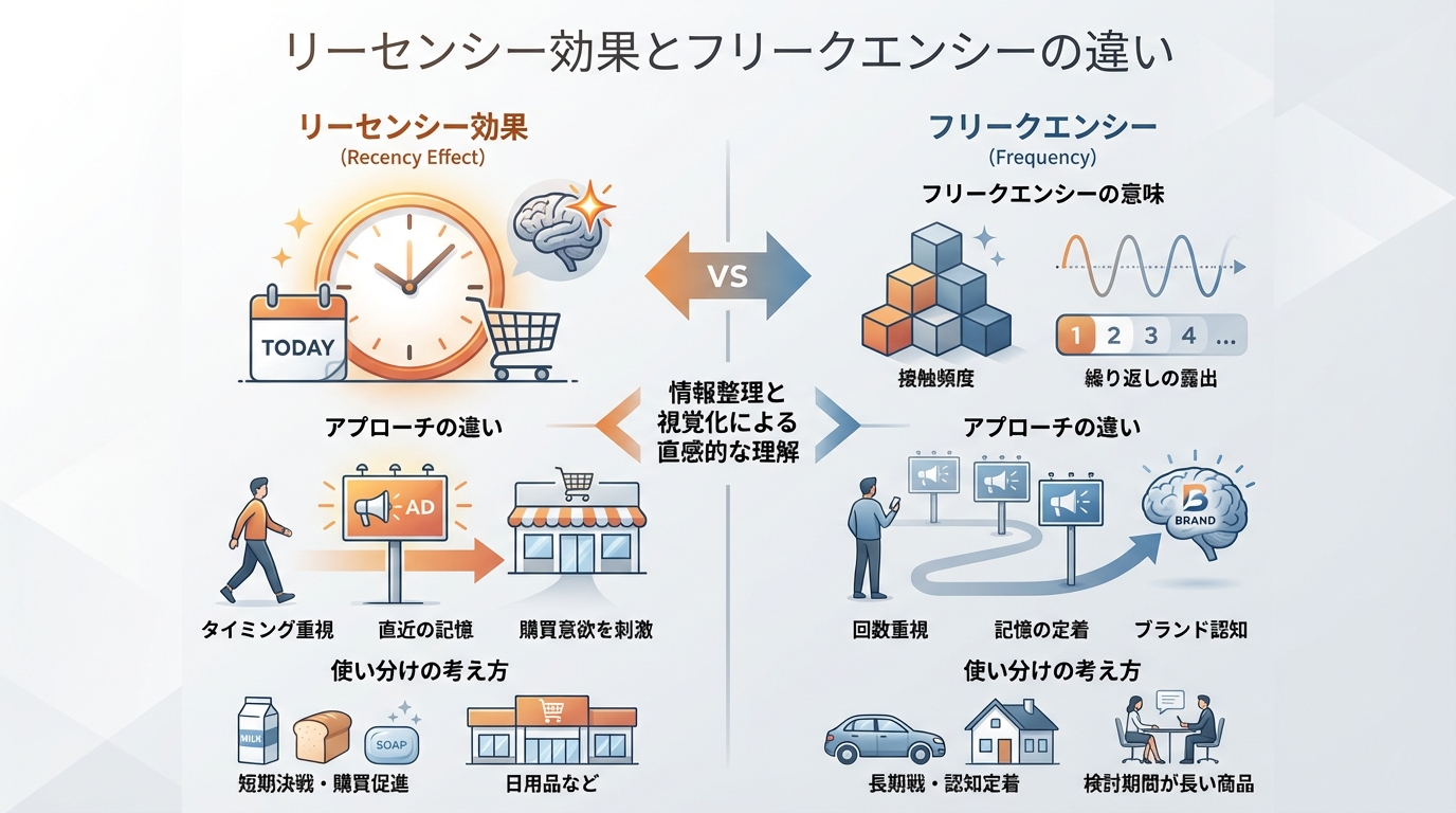 リーセンシー効果とフリークエンシーの違い