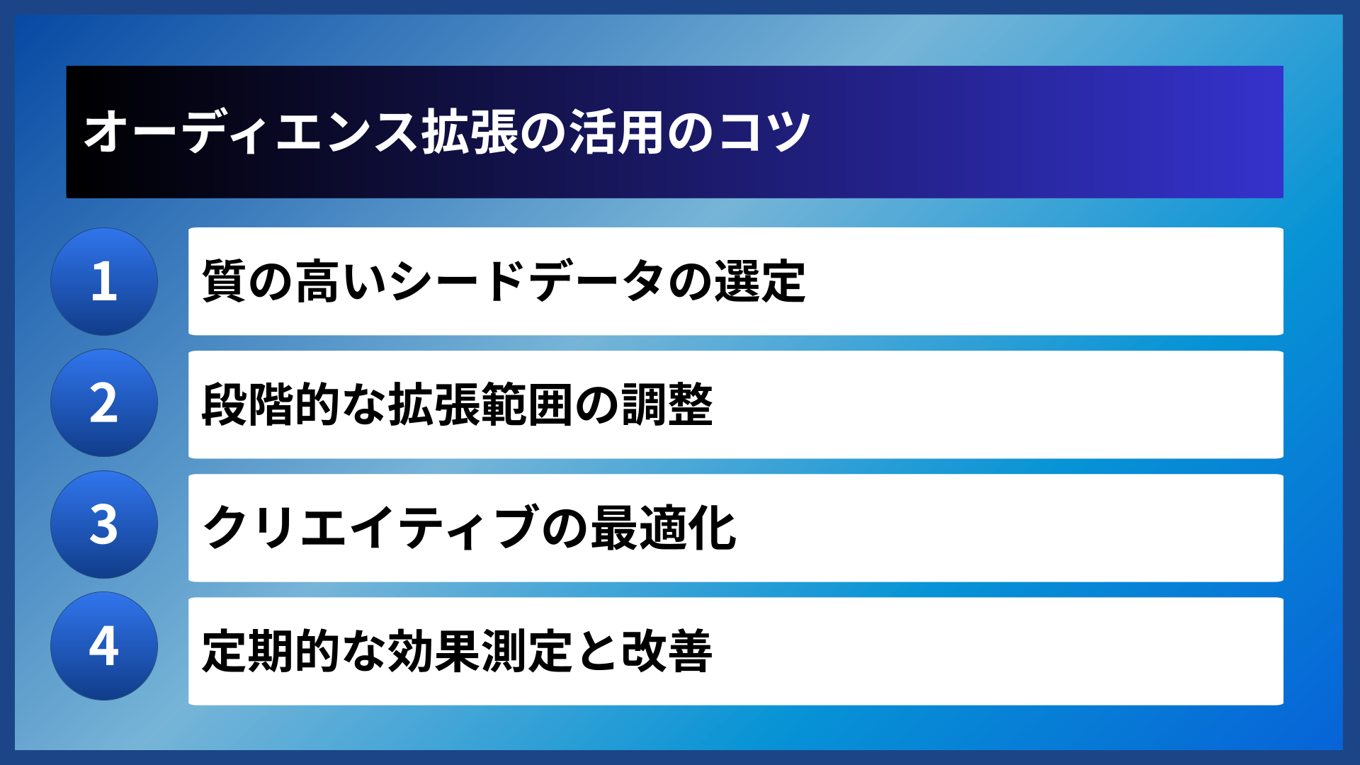 オーディエンス拡張の活用のコツ