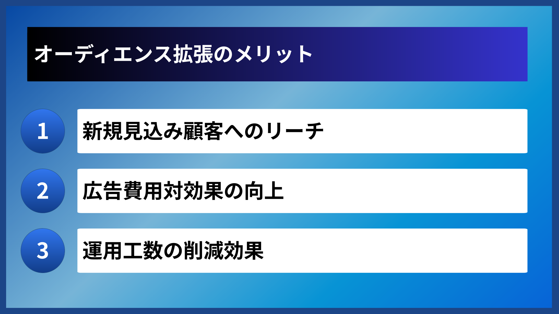 オーディエンス拡張のメリット