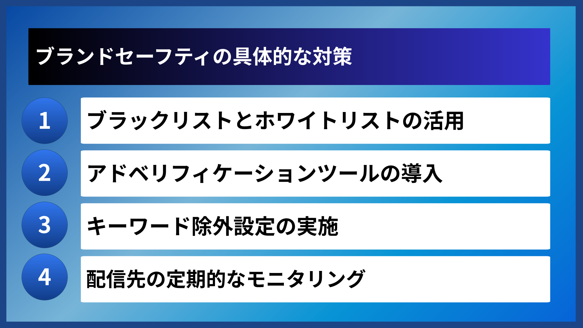 ブランドセーフティの具体的な対策