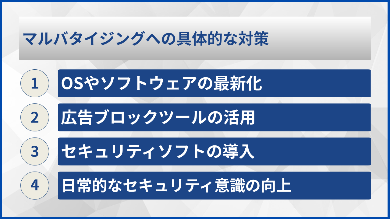 マルバタイジングへの具体的な対策