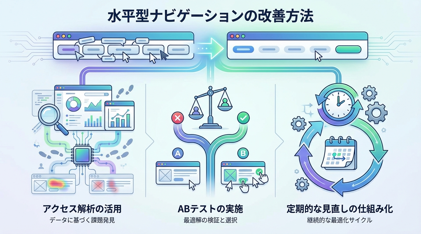 水平型ナビゲーションの改善方法