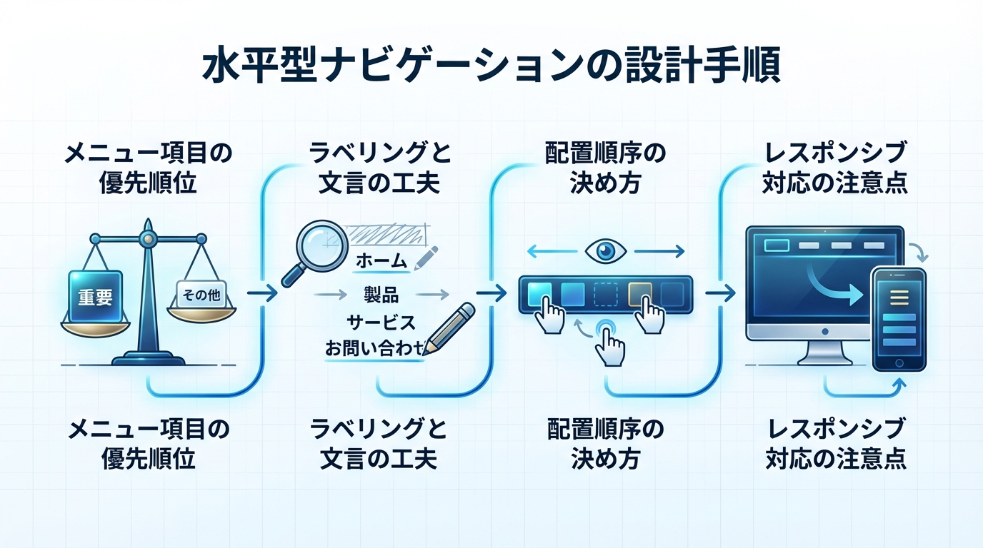 水平型ナビゲーションの設計手順