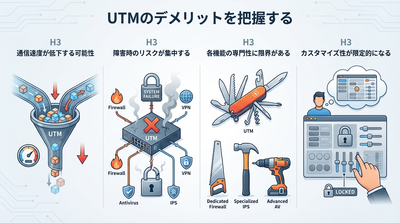 UTMのデメリットを把握する