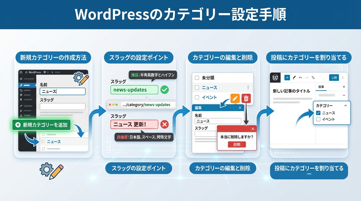 WordPressのカテゴリー設定手順