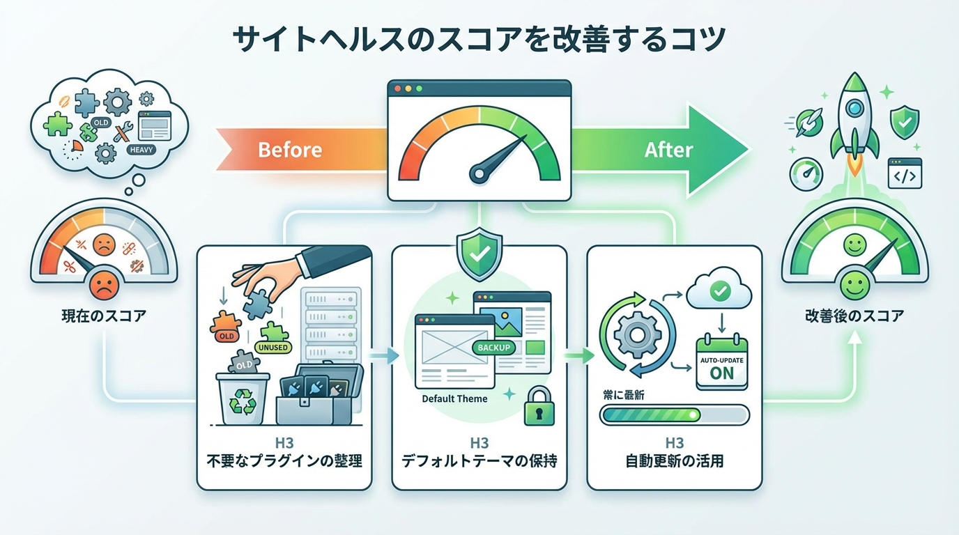 サイトヘルスのスコアを改善するコツ