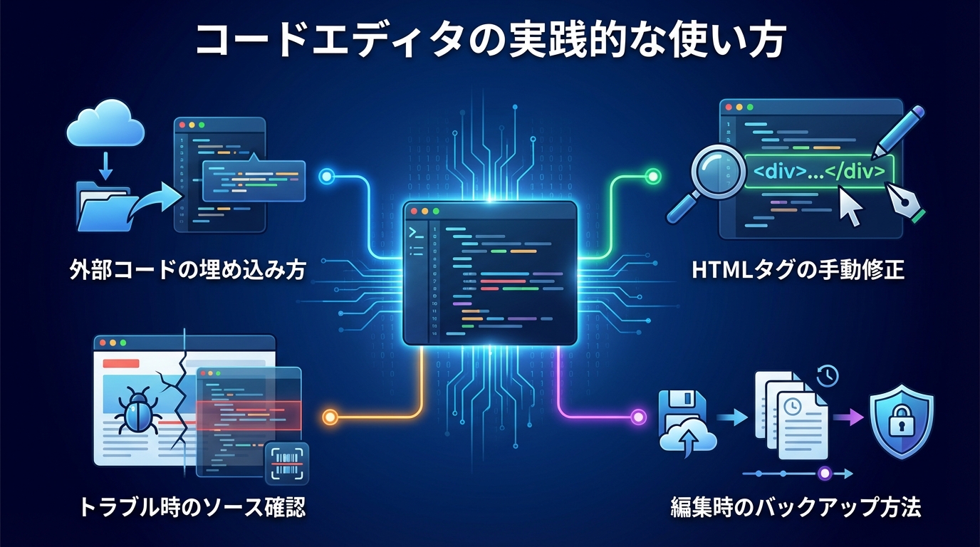 コードエディタの実践的な使い方