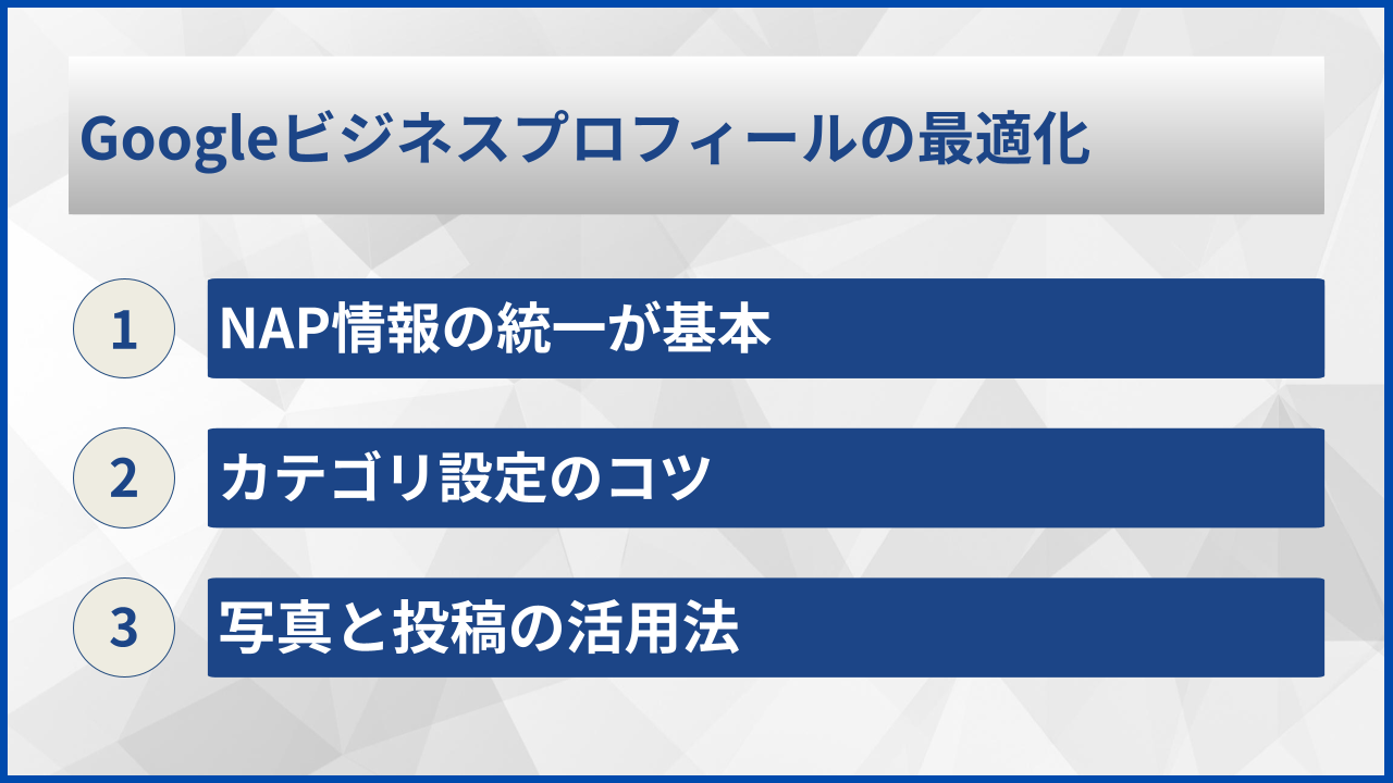 Googleビジネスプロフィールの最適化