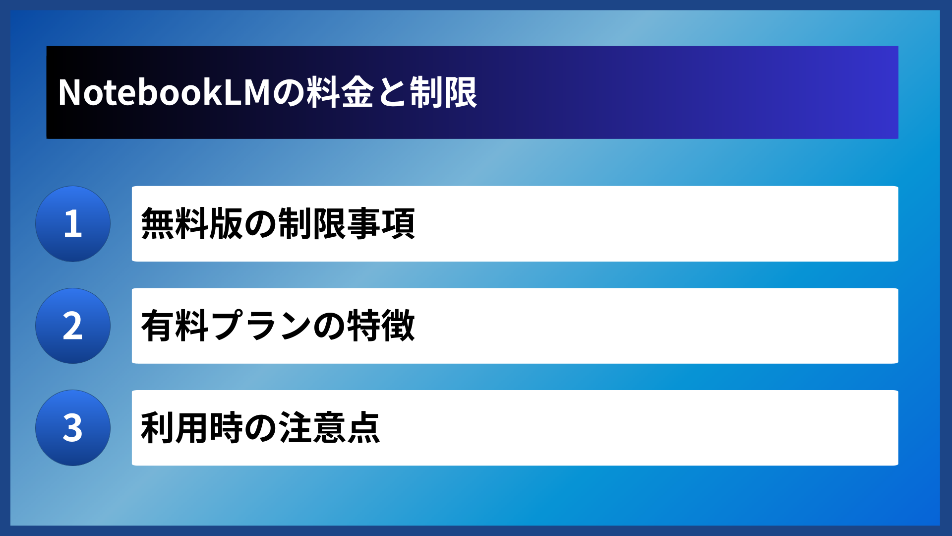 NotebookLMの料金と制限