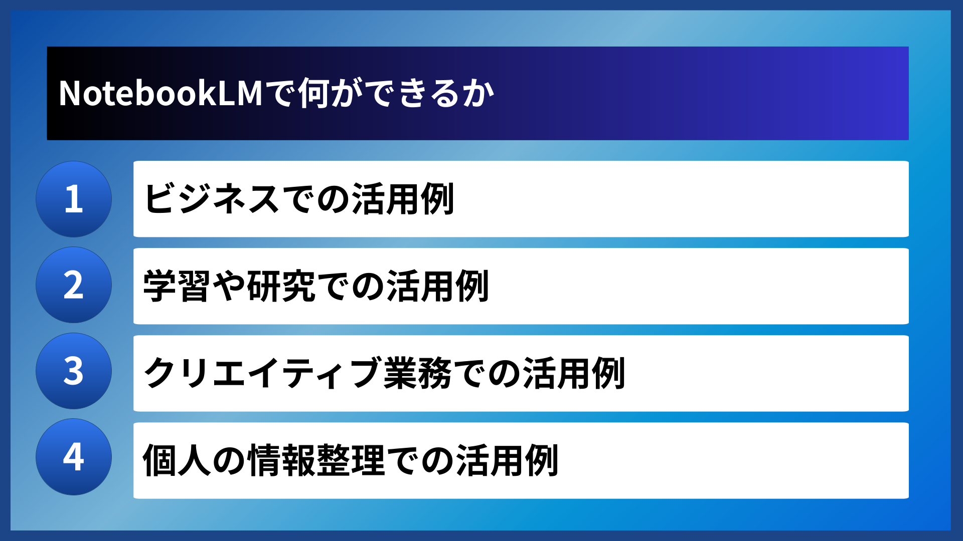 NotebookLMで何ができるか