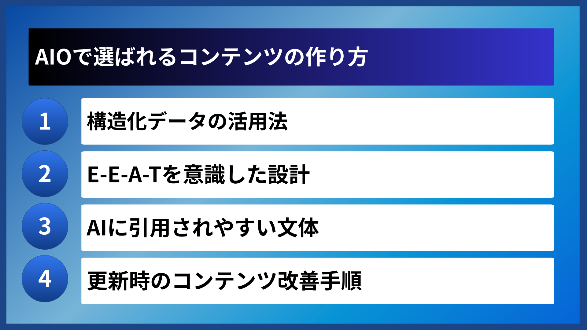 AIOで選ばれるコンテンツの作り方