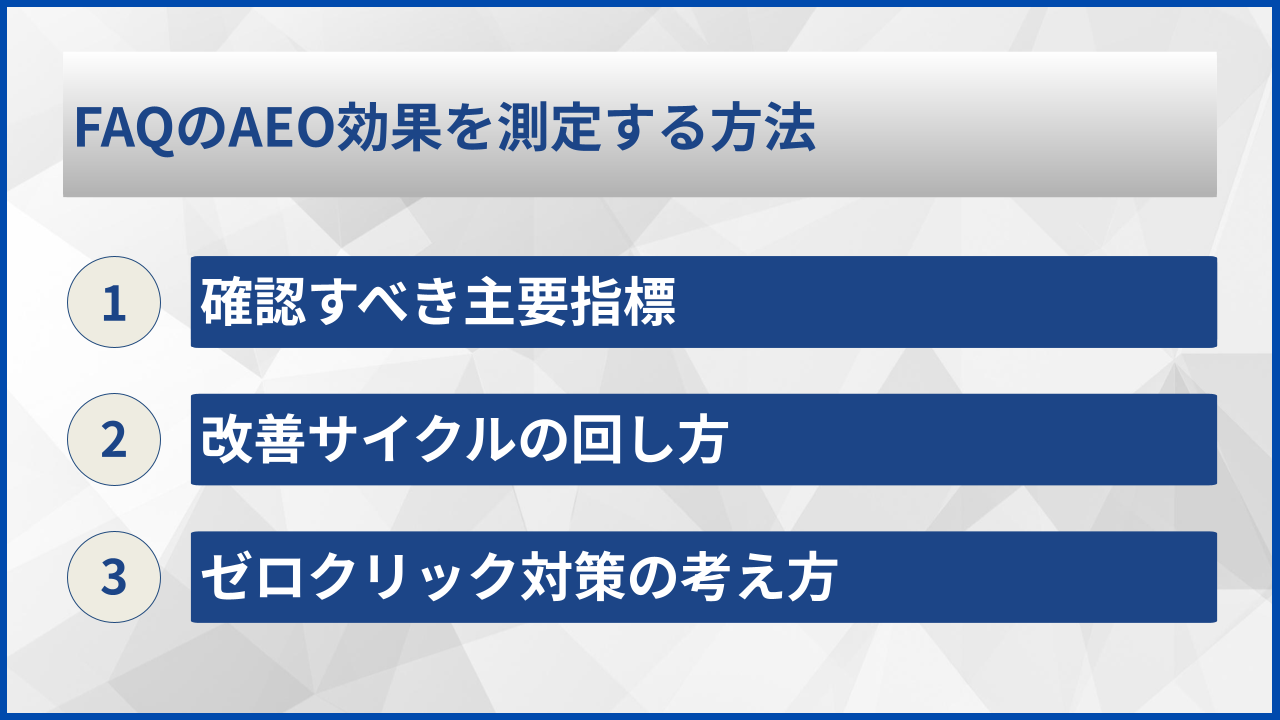 FAQのAEO効果を測定する方法