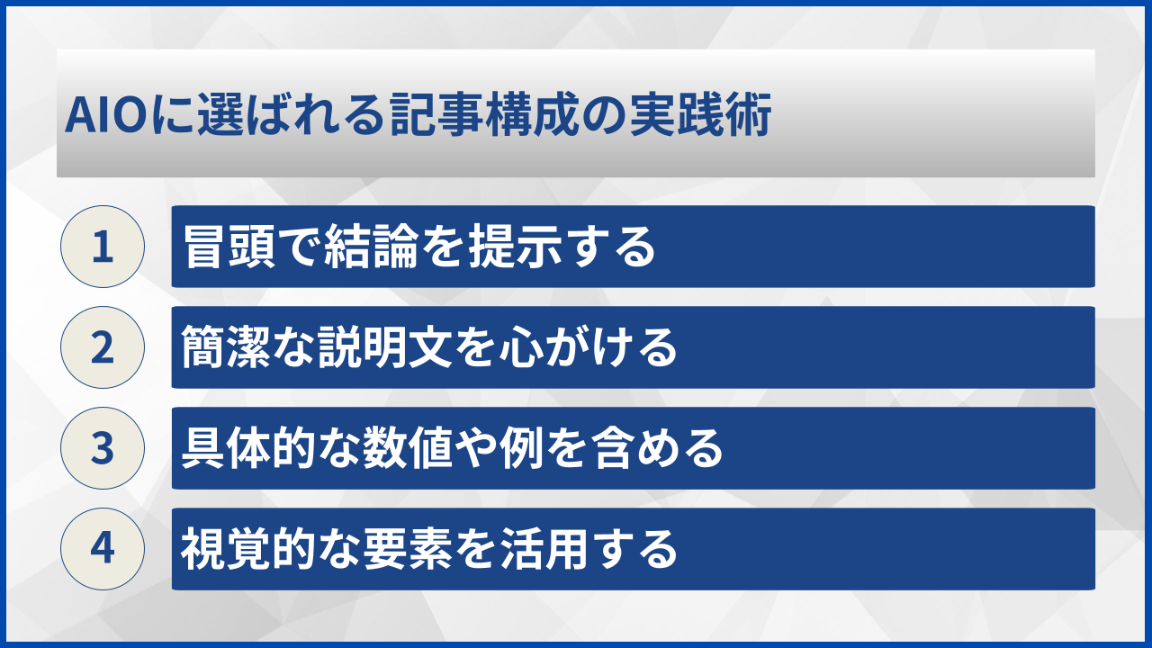 AIOに選ばれる記事構成の実践術