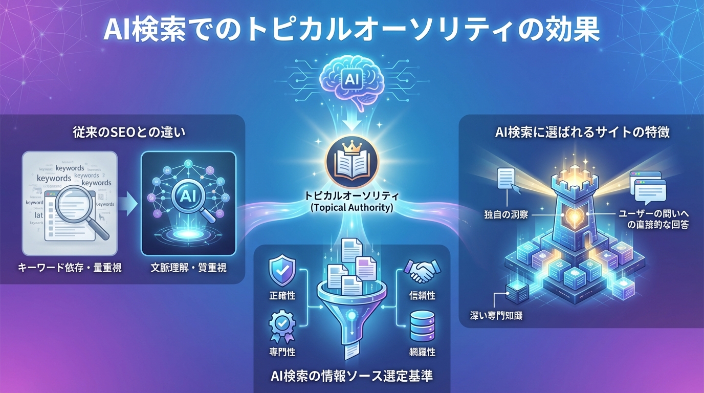 AI検索でのトピカルオーソリティの効果