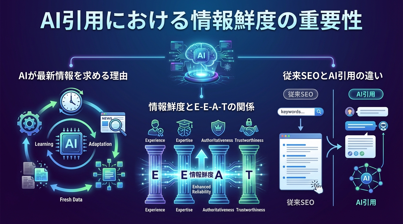 AI引用における情報鮮度の重要性