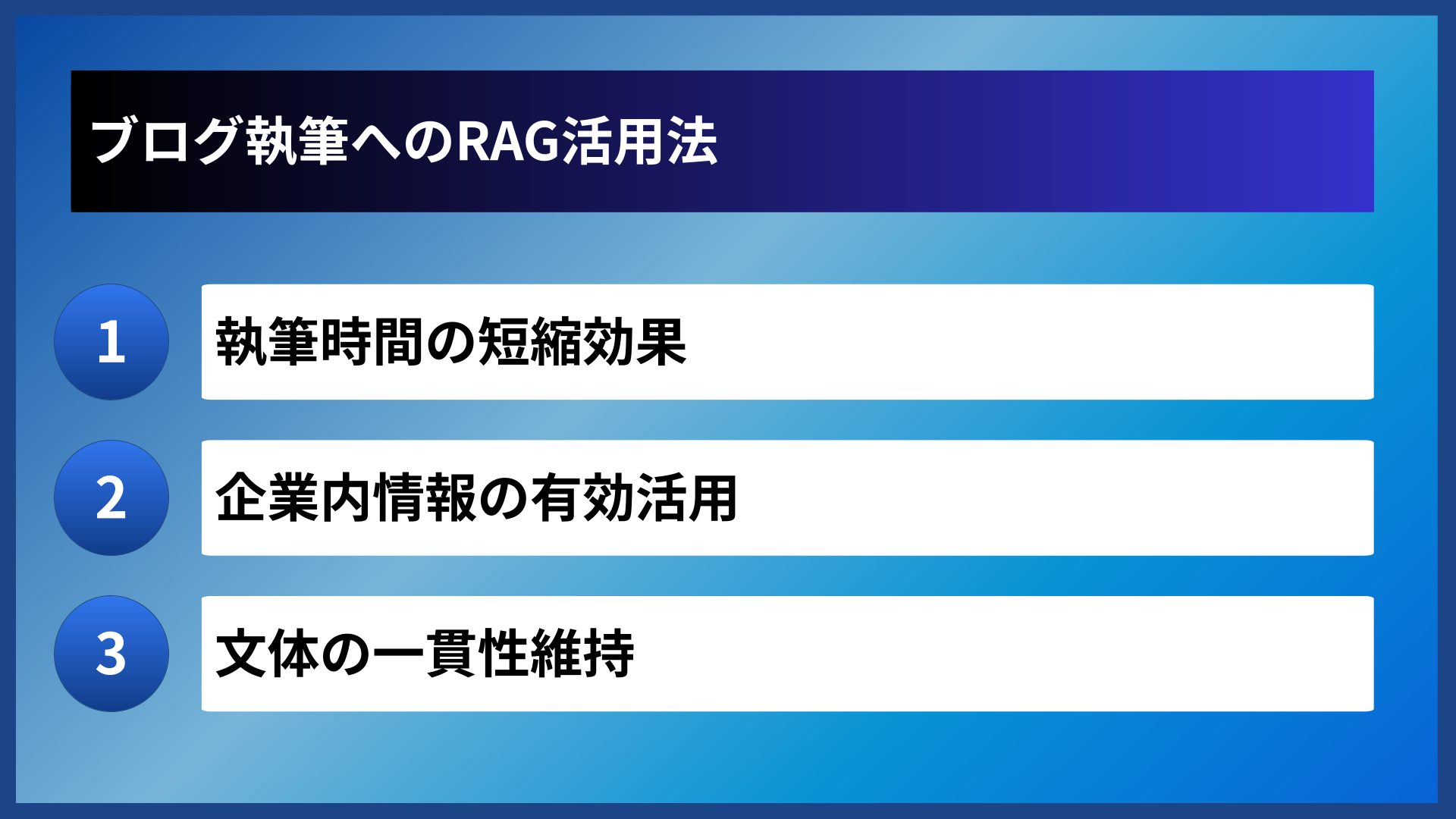ブログ執筆へのRAG活用法