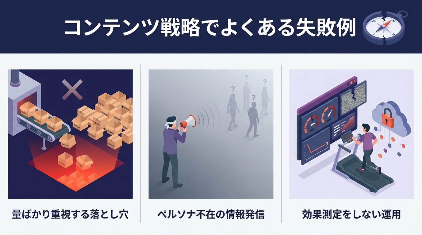 コンテンツ戦略でよくある失敗例