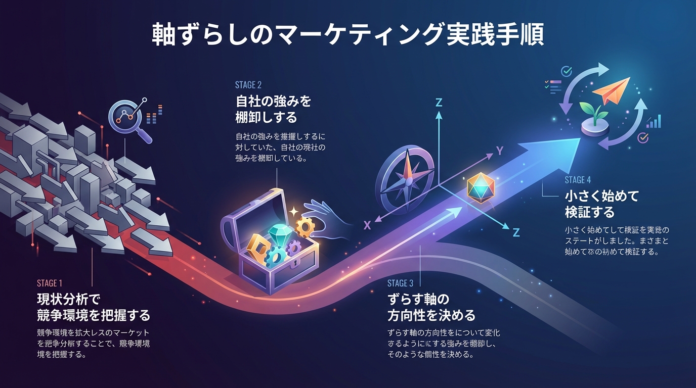 軸ずらしのマーケティング実践手順