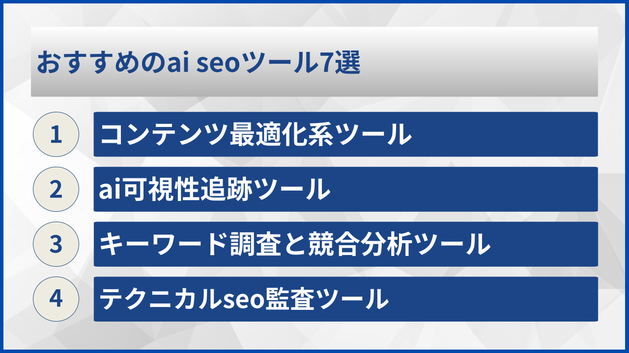 おすすめのai seoツール7選