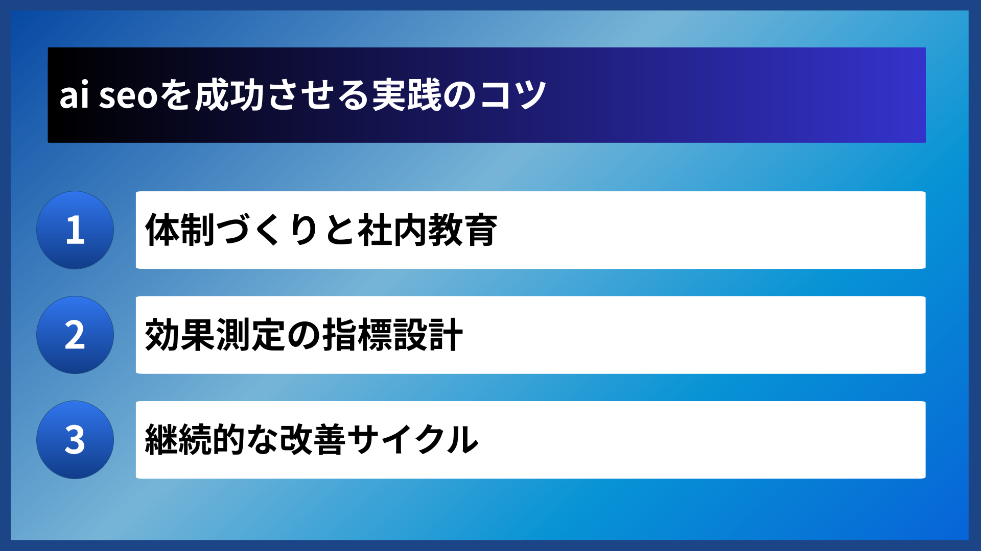 ai seoを成功させる実践のコツ