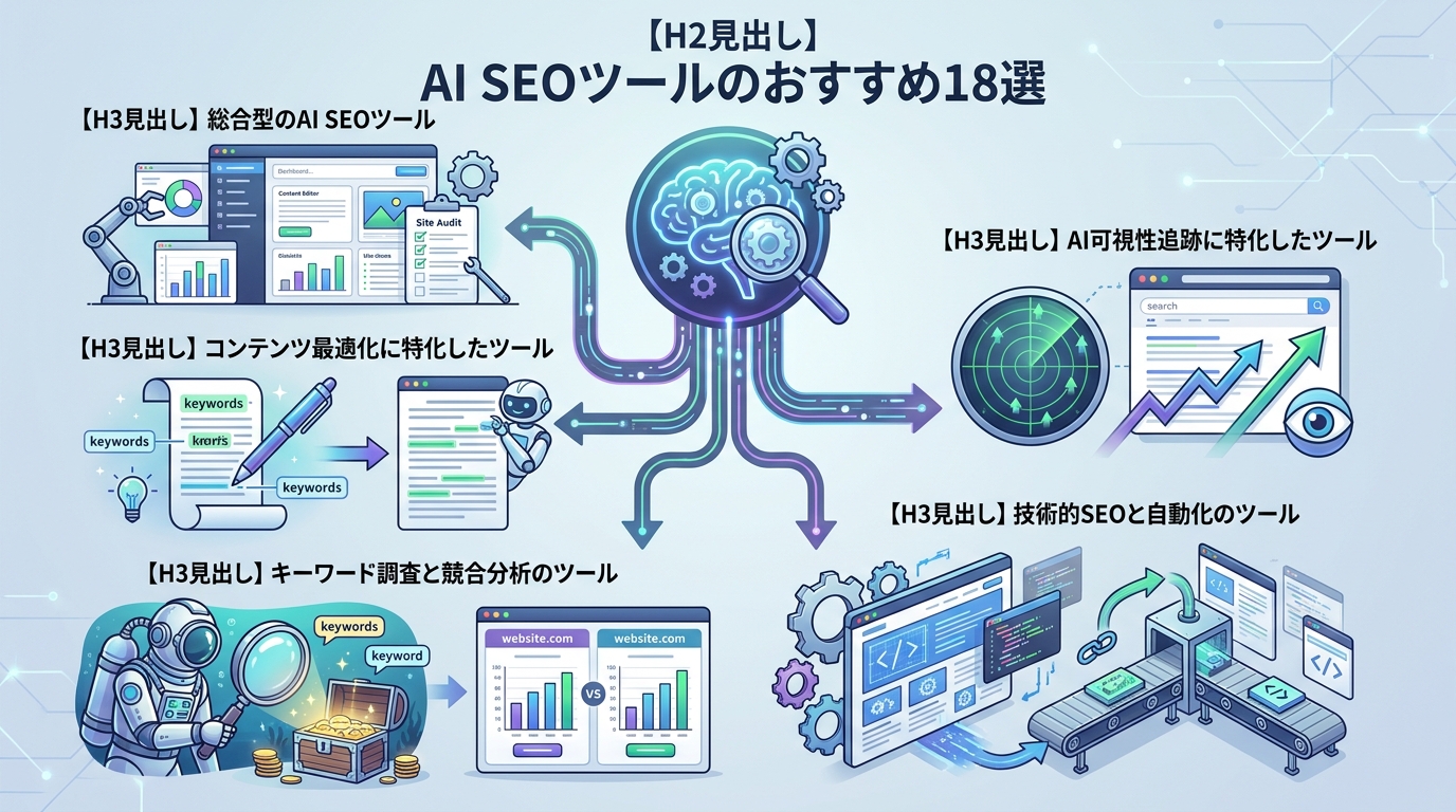 AI SEOツールのおすすめ18選