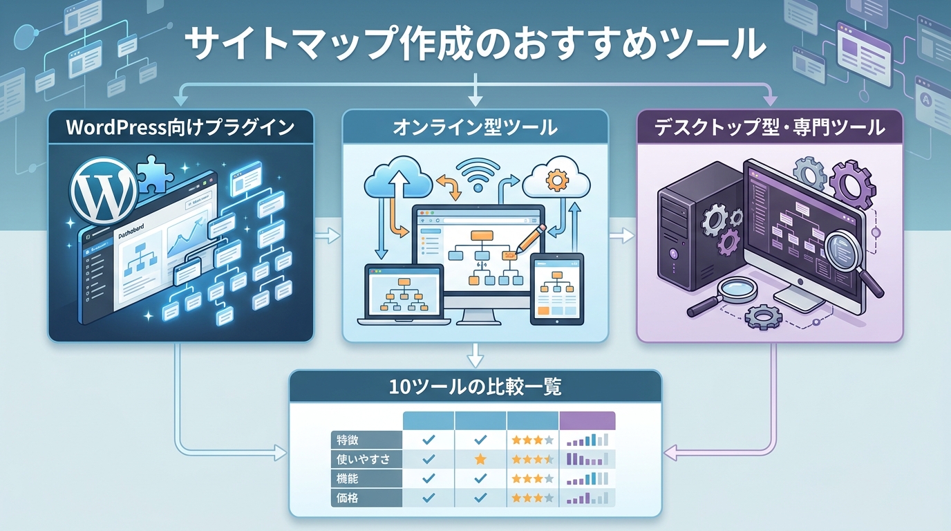 サイトマップ作成のおすすめツール