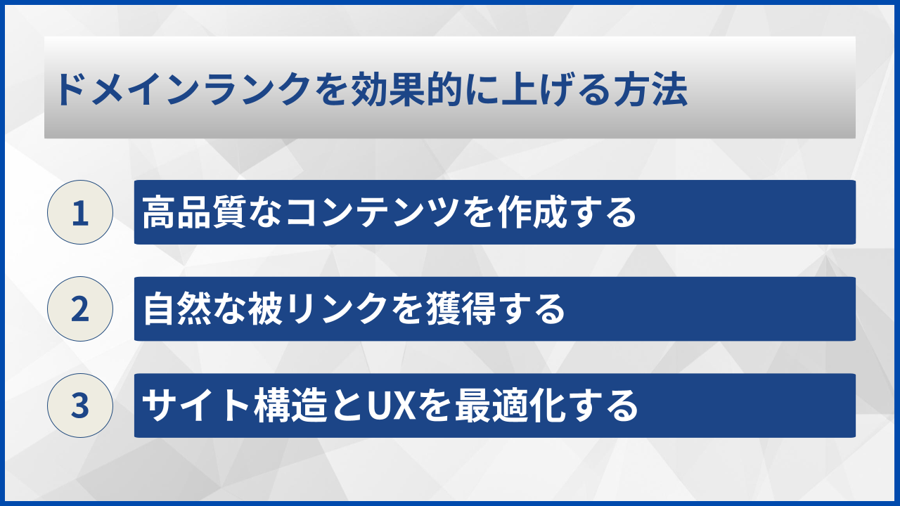 ドメインランクを効果的に上げる方法