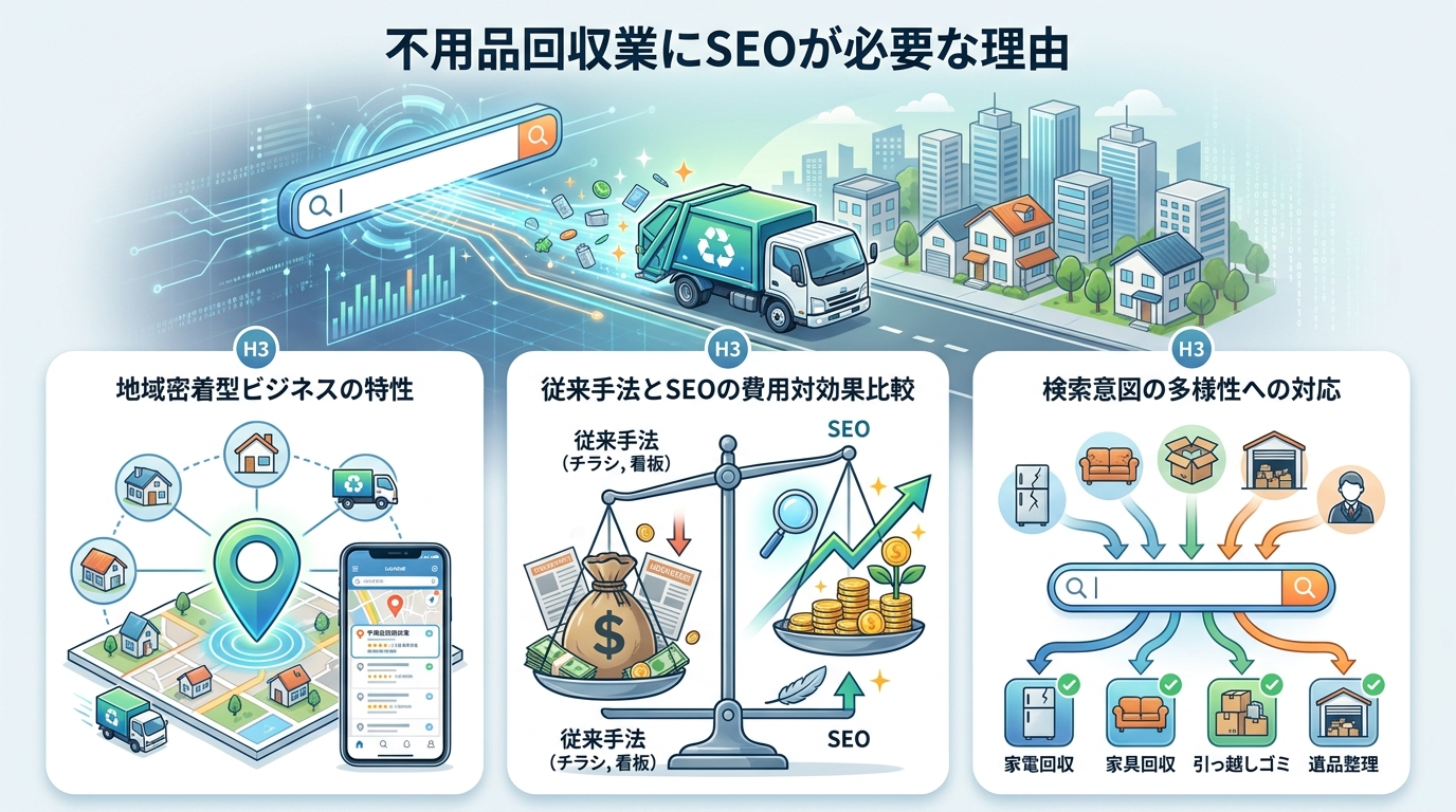 不用品回収業にSEOが必要な理由