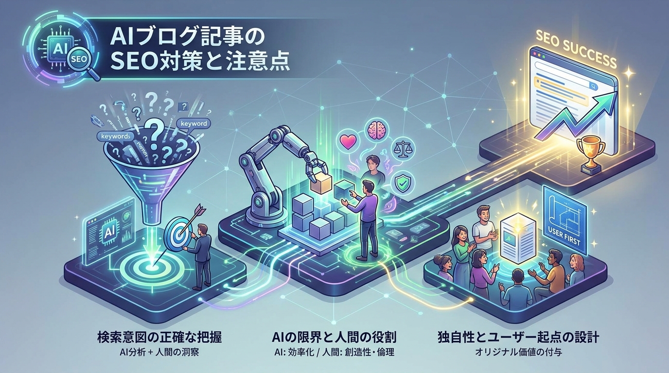 AIブログ記事のSEO対策と注意点