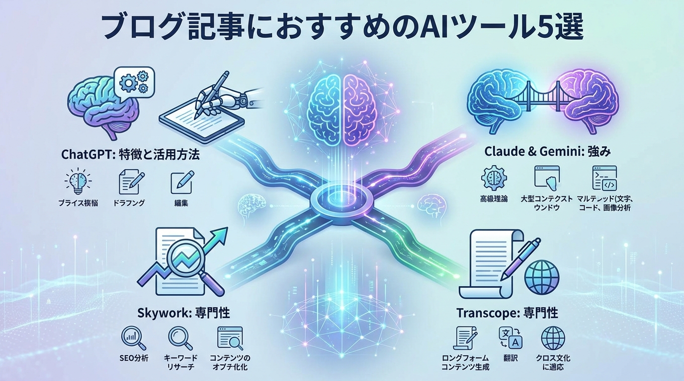 ブログ記事におすすめのAIツール5選
