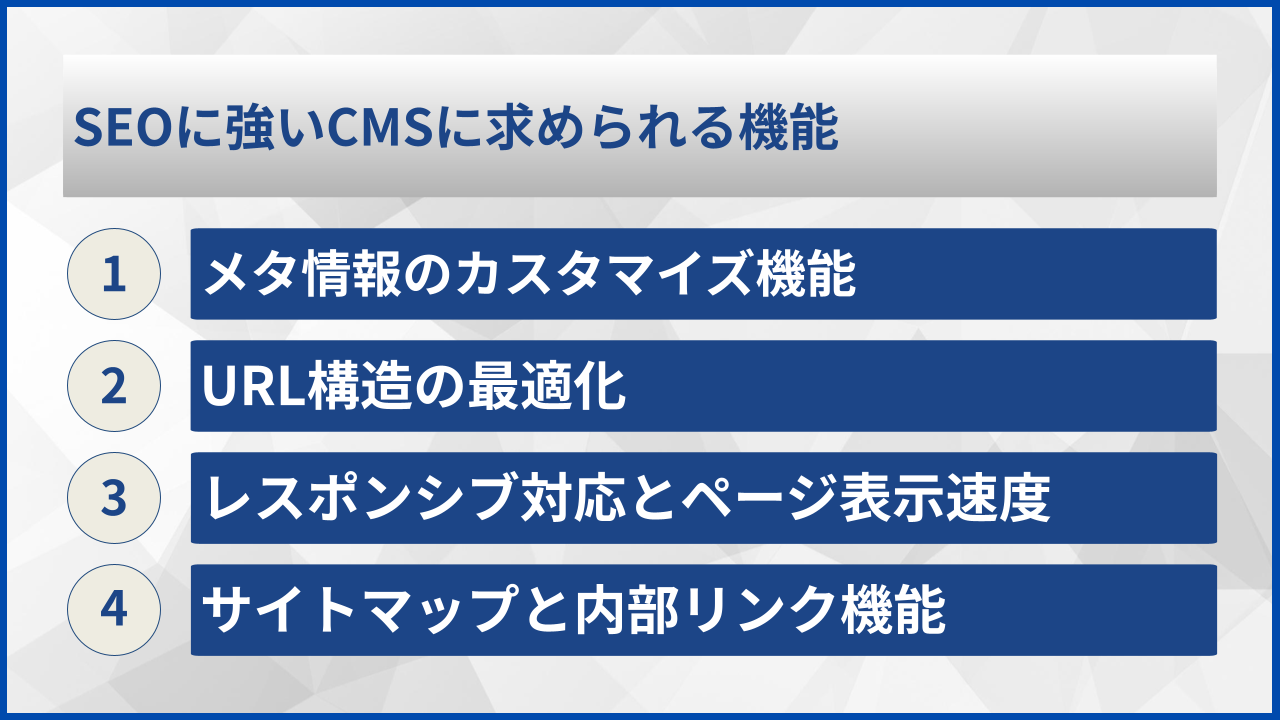 SEOに強いCMSに求められる機能