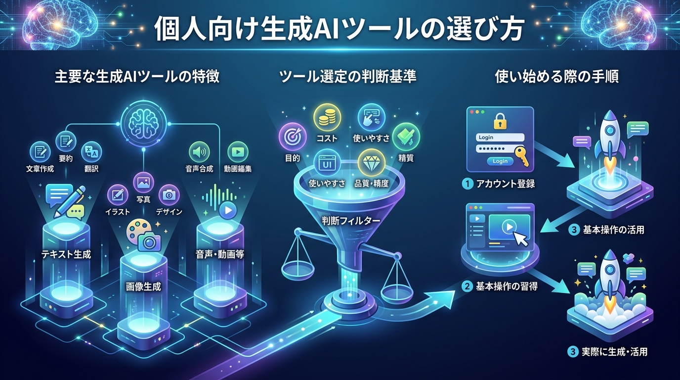 個人向け生成AIツールの選び方