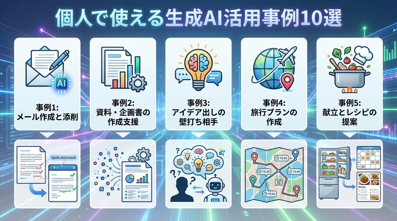 個人で使える生成AI活用事例10選
